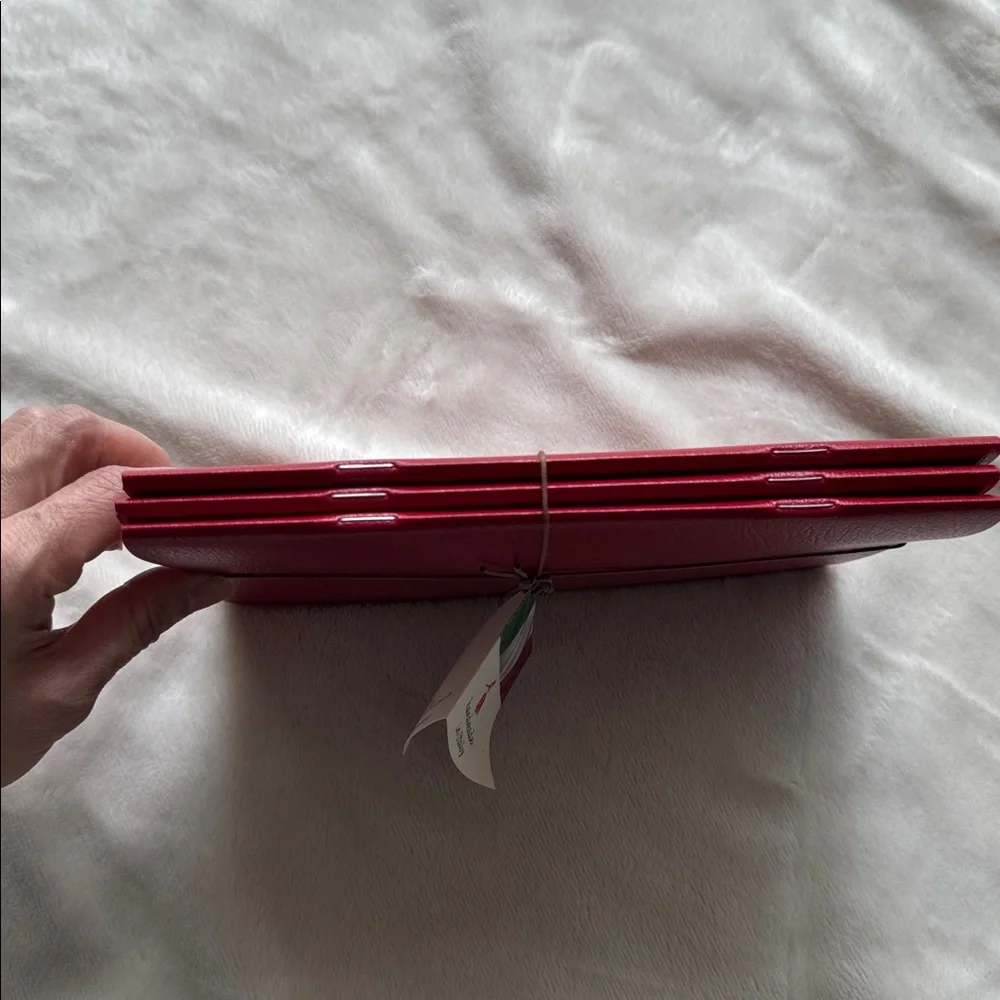 Bieffe Hand Made Italy 3x Stationary Journal Red Diary Notebook (Made in Italy)